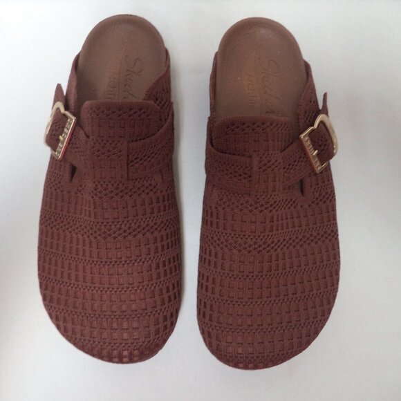 Skechers Too Late Arch Fit Granola Recycled Vegan Washable Knit Mules NEW Size 9 - Picture 1 of 12